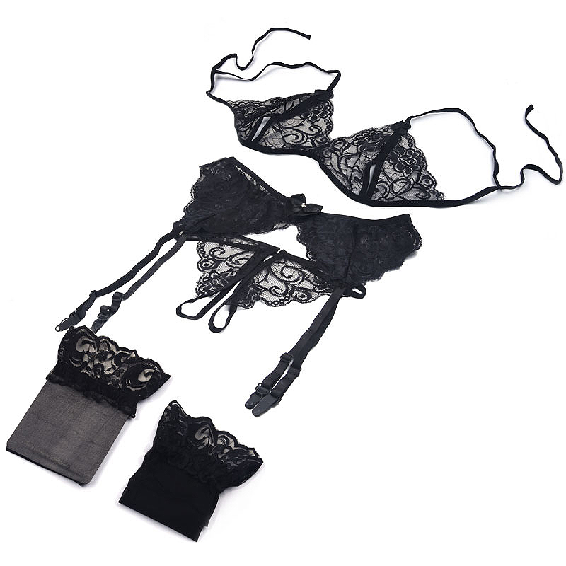 1 Set Women's Lace Lingerie, S - Sheer Mesh Bra review and price