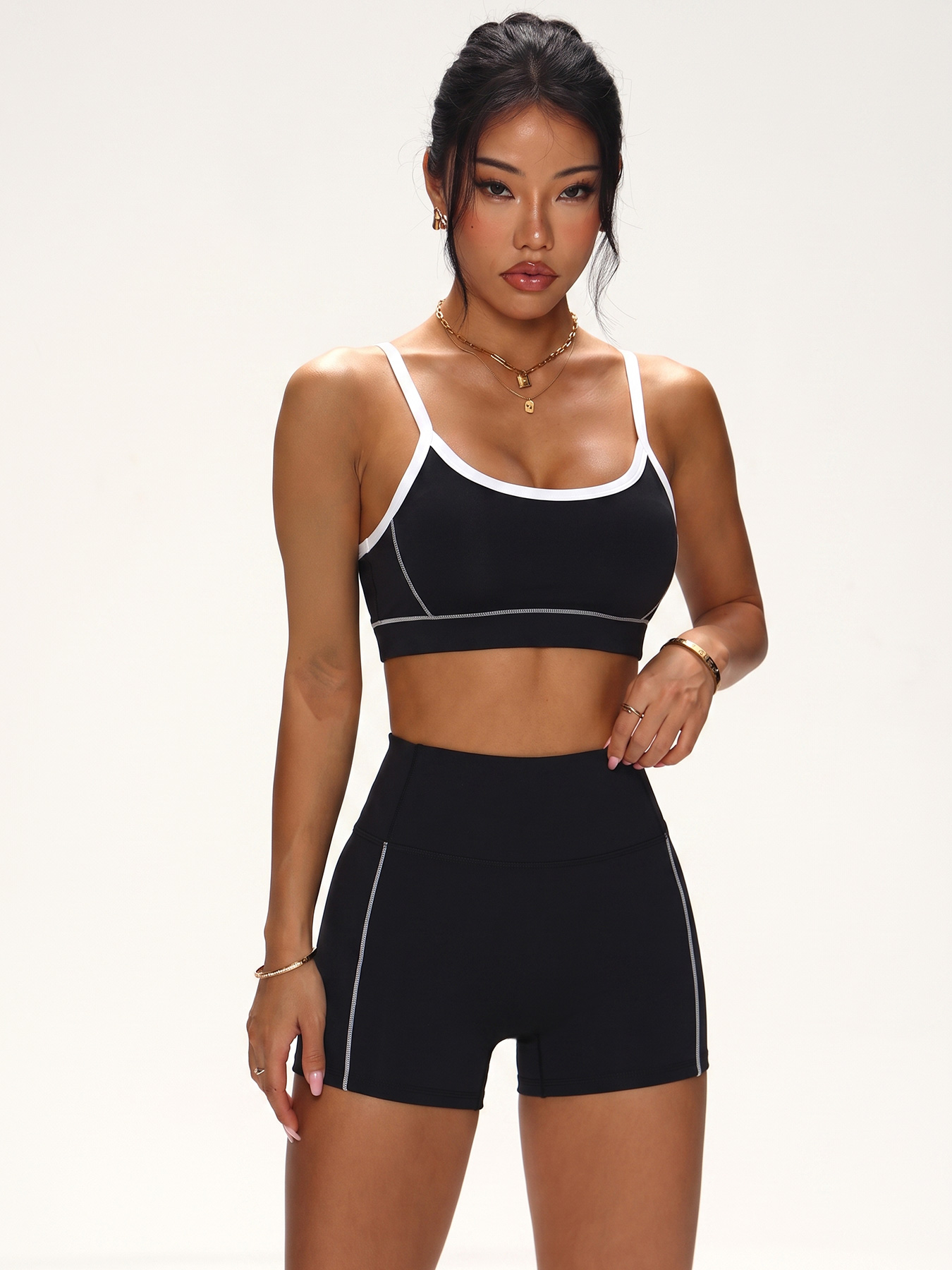 Contrast Trim Seamless Workout - Minimizer Bra Women review and price