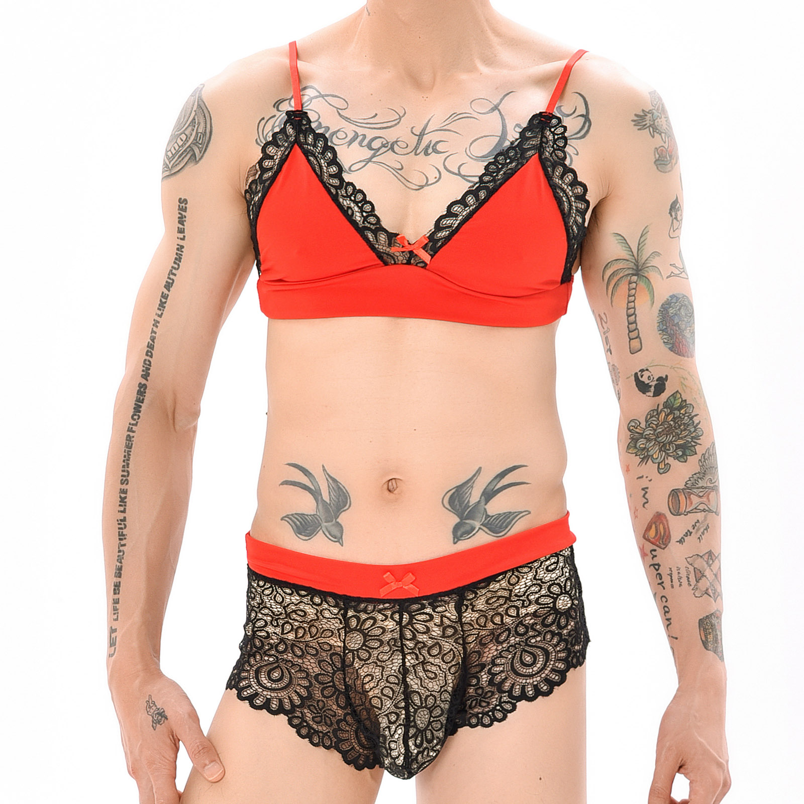 Men Sexy Crossdressing Erotic  - Sheer Mesh Bra review and price